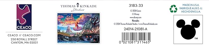 Ceaco Thomas Kinkade Puzzles – Disney’s Hercules 1000 Piece Jigsaw Puzzle, Disney Puzzle for Adults with Premium Board & Poster