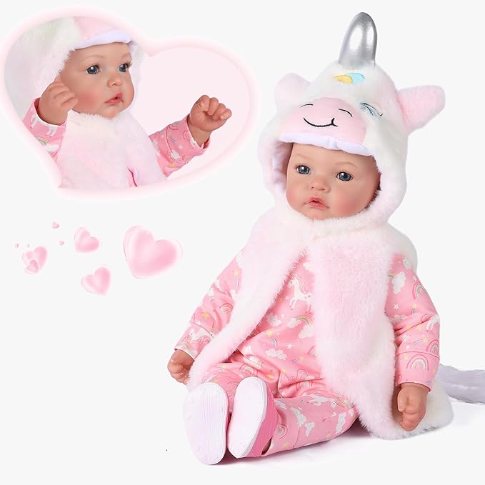 BABESIDE Baby Dolls, 17inch Large Realistic Cute Soft Body Baby Doll Real Life Baby Dolls with Accessories for 3+ Year Old Girls Gifts, Pretend Play, Collection