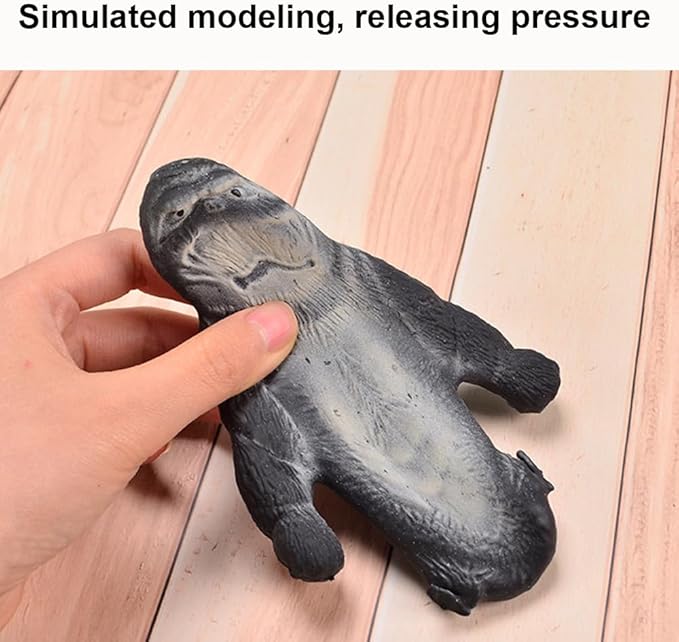 2 Pack Random Color Funny Squishy Monkey Stress Balls for Kids and Adults, Gift Gorilla Sensory Balls Fidget Toy for Party Favors, Decompress and Squeeze Stress Toy