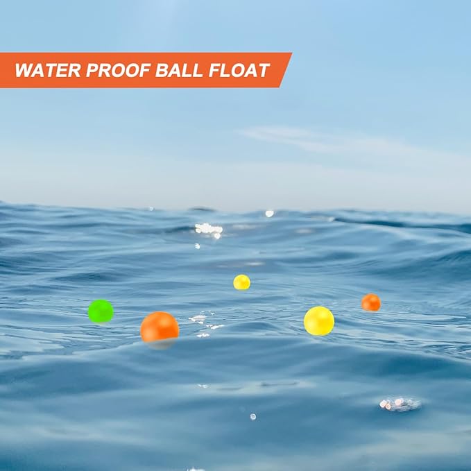 Pandahero Beach Paddle Ball Replacement Set - 12 Colorful High Visibility Waterproof Balls, Suitable for Smash Ball, Pro Kadima, and All Kinds of Outdoor Beach Paddle Games