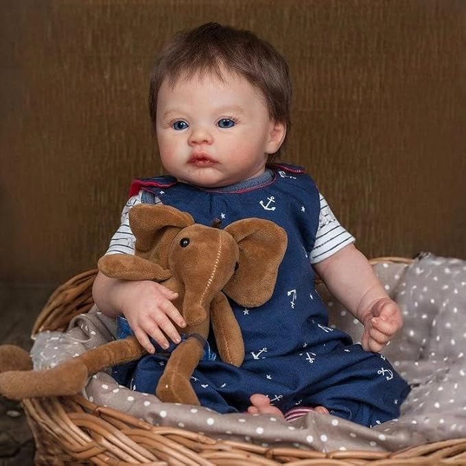 Zero Pam Reborn Baby Dolls Silicone Full Body-18'' Anatomically Correct Boy, Realistic Baby Doll, Posable Full Silicone Babys Doll, Real Life Reborn Dolls for Girls
