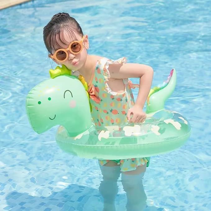 New Baby Swimming Pool Floats for Toddler Kids 8-48 Months Under 44lb, Inflatable Swim Ring Water Raft with Seat for Summer Beach Outdoor Children Infant Bath Toys