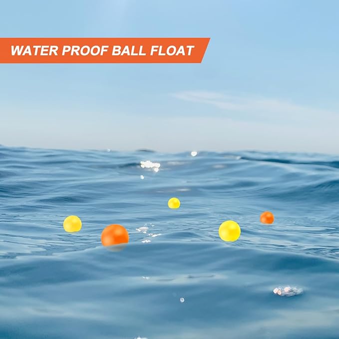 Pandahero Beach Paddle Ball Replacement Set - 12 Colorful High Visibility Waterproof Balls, Suitable for Smash Ball, Pro Kadima, and All Kinds of Outdoor Beach Paddle Games
