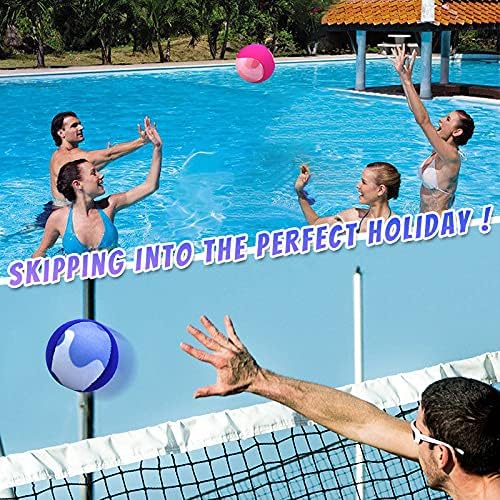 Water Skipping Ball Summer Beach Ball 2-Pack Water Bouncing Balls Grip Ball for Beach Swimming Pool River Lake