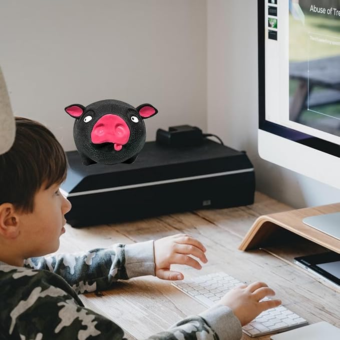 Squishy Pig Toys - Pink Pig Squishy Toy for Kids Adults, Novelty Pig Squeeze Toys, Funny Tiktok Pig Sensory Stress Toy for Decompress and Anxiety Relief Women Men Kids