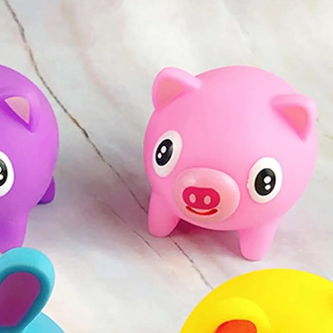 LUOZZY Stick Out Tongue Talking Toys Stress Anxiety Relief Pig Toy Party Favor Class Desk Decorations (Pink)