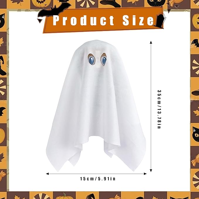Ghost Clothes for 6.7 Inch (17cm) Dolls（NO Doll）,One-piece Halloween-Themed Costume，Perfect for Collectors Dress-Up Halloween, Christmas, and Birthday Gifts