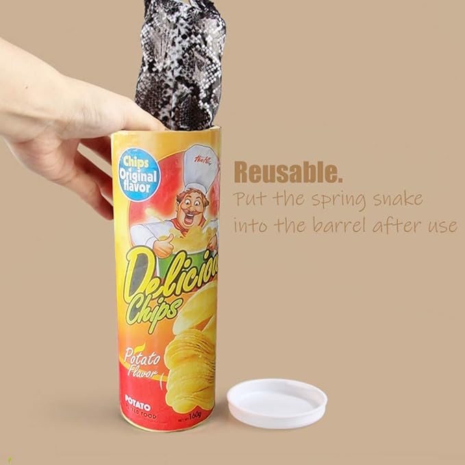 Prank Gifts for Kids,Magic Potato Chip Cans Fries Toys April Fool Day Halloween Party Decoration Fun Toys