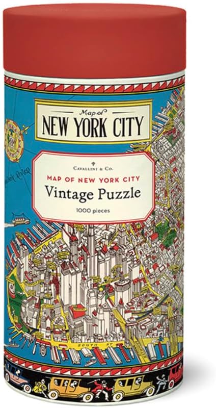 Cavallini 1000 Piece Puzzle, Map of New York City (PZL/NYCMAP)