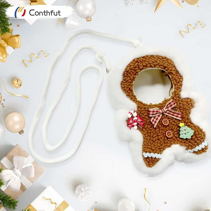 17cm/15cm Doll Clothes,Christmas Bag Outfit Set,Christmas Bag Accessories,Stylish Clothes Set Dress Up (No Doll) (Brown+White)