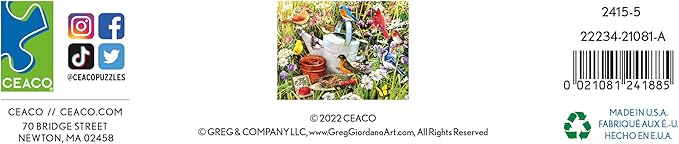 Ceaco - Garden Birds - 500 Piece Jigsaw Puzzle