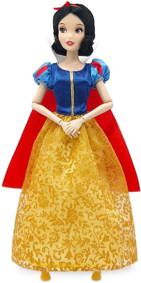 Disney Store Official Princess Classic Doll (Snow White), 11 Inches, Includes Brush with Molded Details, Fully Posable Toy in Classic Outfit - Disney Princess Toys