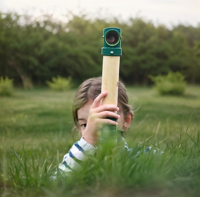Hape Hide &-Seek Periscope| Bamboo & Plant Plastic Periscope for Hide &-Seek & Spy Games for Children Ages 5 & Up, Green (E5569)