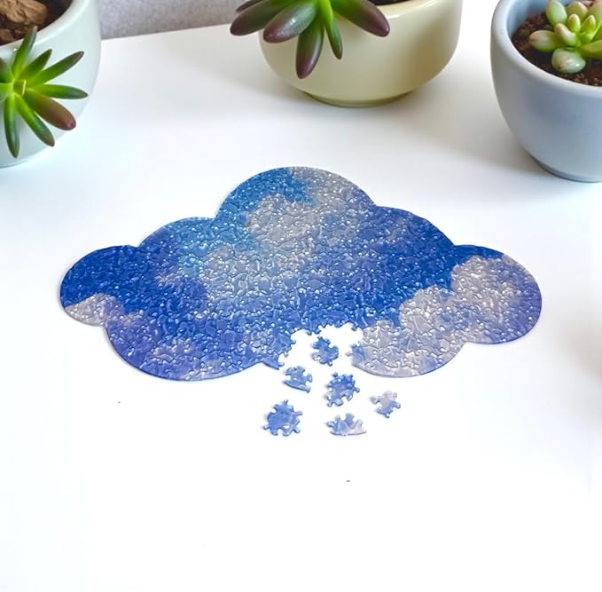 The Clearly Impossible Puzzle 100, 200, 500, 1000 Pieces Hard Puzzle for Adults Cool Difficult Clear Brain Teaser - Difficult Funny for Adults (Cloud Edition)