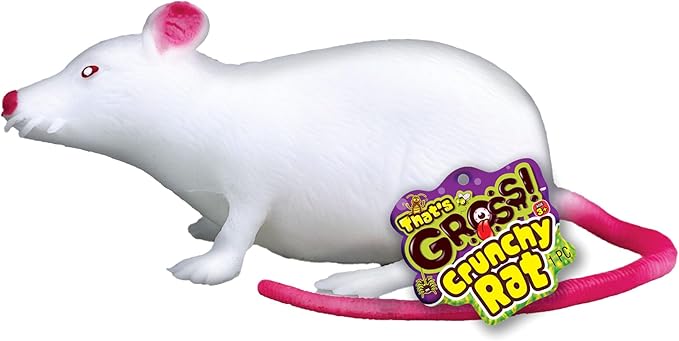 JA-RU Gross Crunchy Rat Toy (Pack of 1) Stretchy, Squishy & Yucky Mouse Toy. Halloween Scary Toy for Kids. Party Favor. Fake Bug, Prank Toy, Gag Gift, Halloween Party, Crunchy, Textured. 2492-1