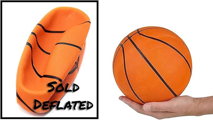 The Dreidel Company 7" Rubber Youth Basketball Orange, Kids Basketball for Indoor Or Outdoor Playground Hoops, Great Grip