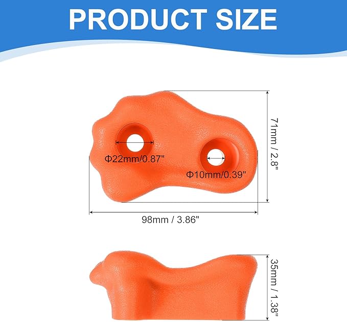 PATIKIL Climbing Rock Wall Grips Play Set Climber Attachments with Double Hole