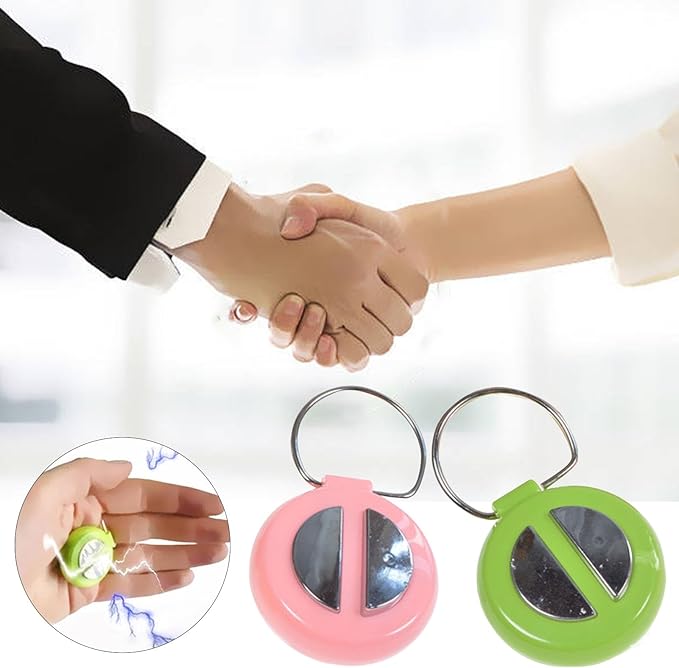 Handshake Electric Toy Mini Party Entertainment Toy Battery Powered Random Color with Ring Prank Props Gifts April Fools Day Handshake Trick Toy for Party Random Color