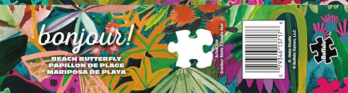 Buffalo Games - Bonjour - Beach Butterfly - 1000 Piece Jigsaw Puzzle for Adults - Challenging Puzzle Perfect for Game Nights