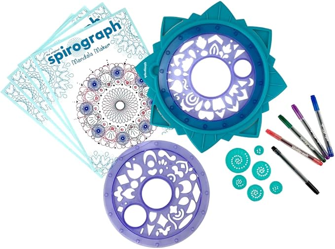 Spirograph Mandala Maker - The Easy Way to Make Countless Amazing Mandala Designs - Design Mandala Art - Ages 8+