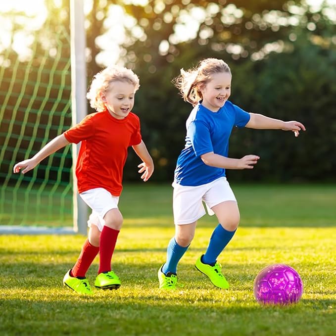 U&C Planet Soccer Ball Size 2 Size 3 Size 4 for Toddler Kids with Pump Deflated, Cartoon Unicorn Dinosaur Soccer Ball Toy for Girls Boys 1-3 2-8 6-12