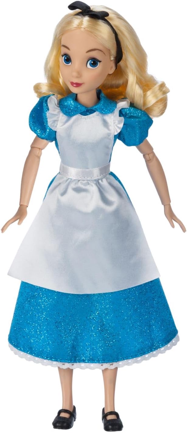 Disney Store Official Princess Classic Doll (Alice), 11 Inches, Includes Brush with Molded Details, Fully Posable Toy in Classic Outfit - Disney Princess Toys