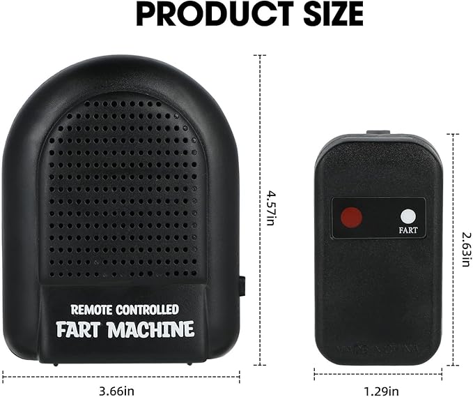 Fart Machine with Remote Control, Multiple Realistic Fart Sounds, Fart Prank Toys, Office Humor, Prank Gifts, Pocket Size April Fool's Gifts, Halloween Prank Toys (8 Voices)