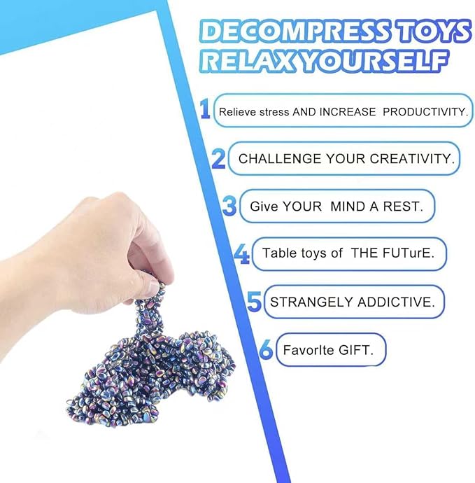550+ Pcs Putty Fidget Toys for Adults Teens, Stress Relief Sensory Toys for Autism ADHD Anxiety, Desk Fidgets for Office, Fun Gift Idea for Men Women