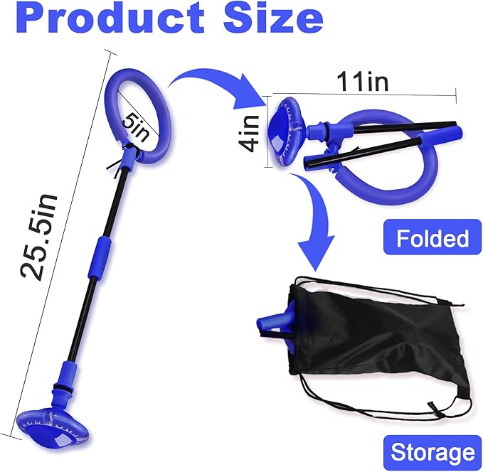 Skip Ball, Portable Foldable Colorful Flash Wheel Swing Ball, Kids Toys for Girls & Boys, Sports Fitness Toys for Kids & Adults. Gifts for Mom Women & Girls Toys Age 5-10 Years