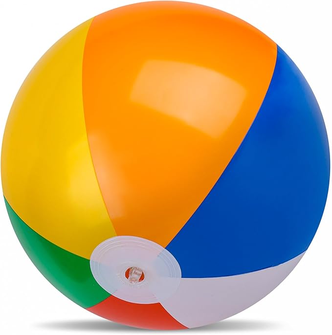 AMOR PRESENT Giant Inflatable Beach Balls, Inflatable Pool Balls for Swimming Parties, Outdoor Fun, Beach Party and Games (42 Inches Before Inflated, 30 Inches After Inflated)