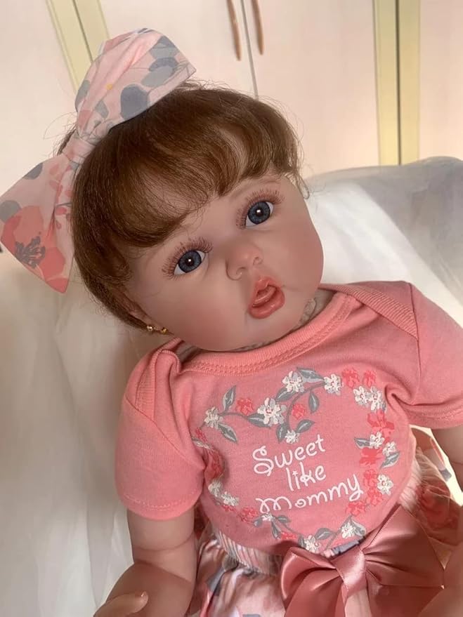 Reborn Baby Doll Summer Clothes 24 Inch Girl Sweet Skirt Outfits for 22-24 Inch Reborn Girl Dolls Clothes
