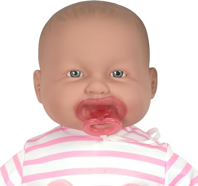JC Toys ‘Lots to Cuddle Babies’ 20-Inch Pink Soft Body Baby Doll and Accessories Designed by Berenguer, Pink - caucasian