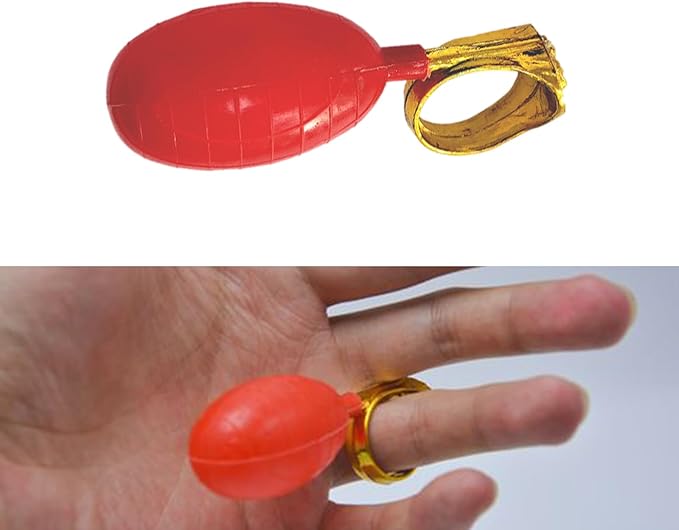 Novelty Water Squirting Rings Toy with Invisible Sprinkler for April Fools Day Pranks and Party Gathering Entertainment Trick Toy