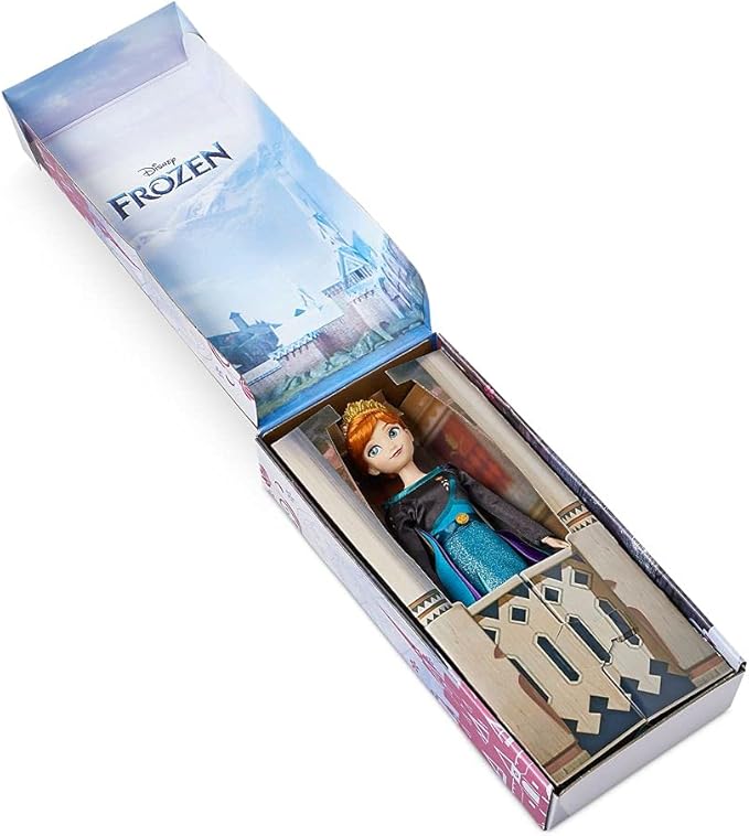 Disney Store Official Princess Classic Doll (Queen Anna from Frozen 2), 11 Inches, Includes Brush with Molded Details, Fully Posable Toy in Classic Outfit - Disney Princess Toys
