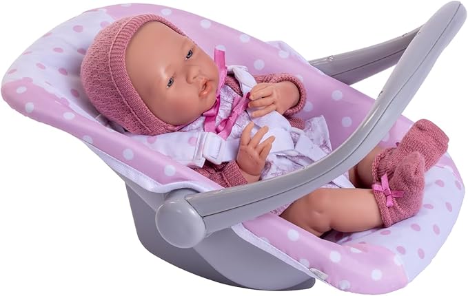 JC Toys - for Keeps Playtime | 2 in 1 Baby Doll Swing and Portable Carrier | for Dolls up to 18" | Ages 3+ | Pink