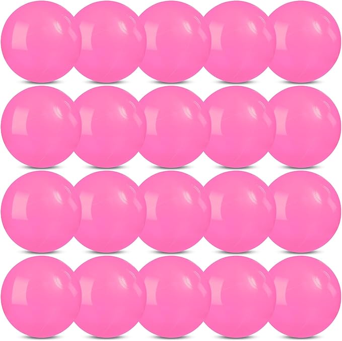 20 Pack Pink Beach Ball - 12Inch Blow Up Beach Ball Party Supplies for Kids, Inflatable Floating Balls for Summer Pool Parties, Outdoor Activities & Birthday Decorations(Pink)