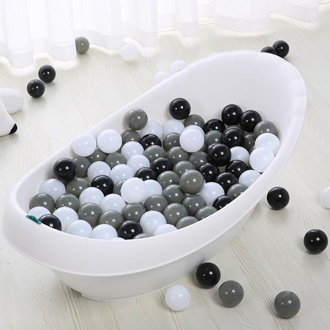 PlayMaty Colorful Pit Balls 2.1-inch Plastic Ocean Ball Crush Proof Stress Balls for Kids Pool Ball Playhouse Pit Accessories