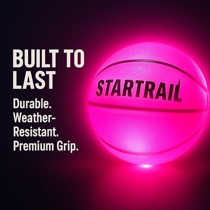 TOMLEON Light Up Basketball | Glow in The Dark Basketball | LED Basketball Size 7 | Glowing Basketball Ball | Lighted Basketball | Coolest Things for Boys & Girls | Toys for 10 Year Old Kids