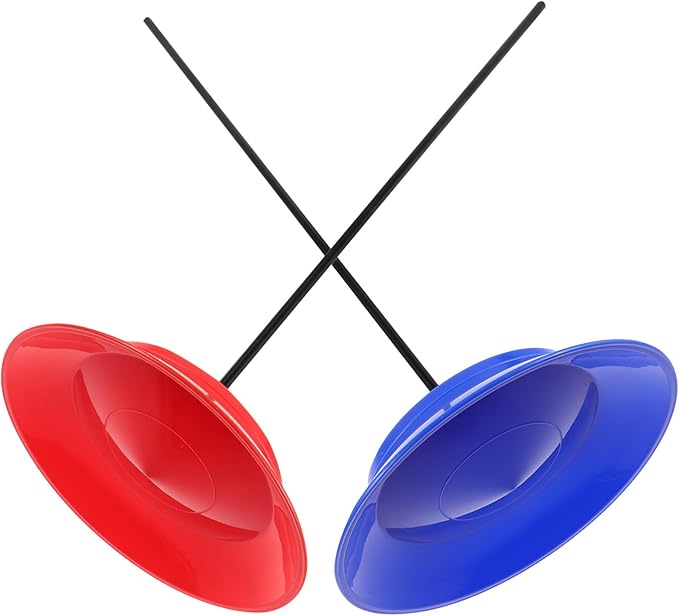 TOYANDONA 2 Sets Juggling Kit - Juggling Spinning Plate with Sticks Toy Circus Spinning Plate for Festivals Paty Performances Games
