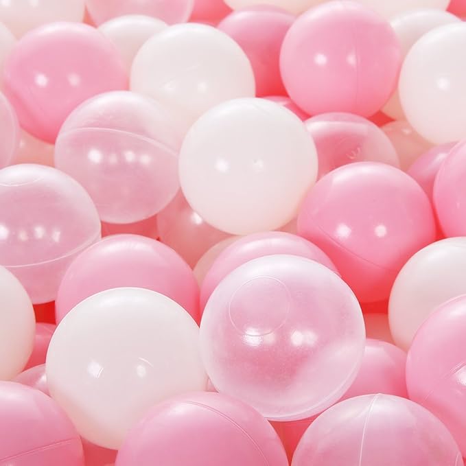 PlayMaty Colorful Pit Balls 2.1-inch Plastic Ocean Ball Crush Proof Stress Balls for Kids Pool Ball Playhouse Pit Accessories