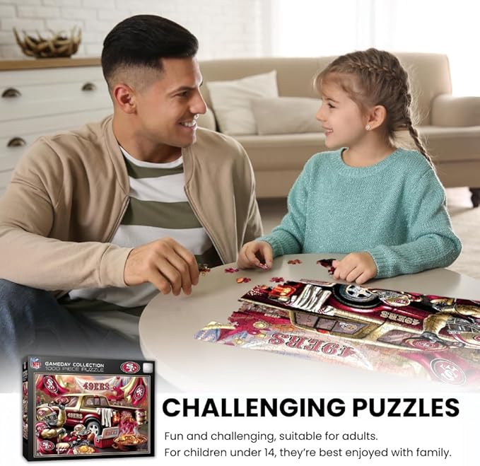 MasterPieces - 1000 Piece Jigsaw Puzzle, NFL Chicago Bears, Fun for Adults and Family, Non-Glare Finish, 19.25"x26.75"