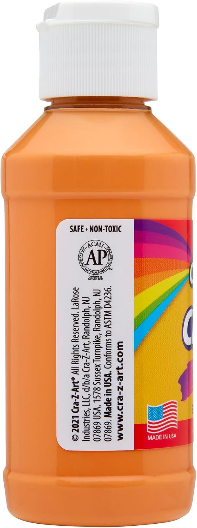 Cra-Z-Art Classic Washable Paint 4oz 8ct Pastels, Vibrant Colors for Arts & Crafts, School Projects, Creative Play & More! Made in USA