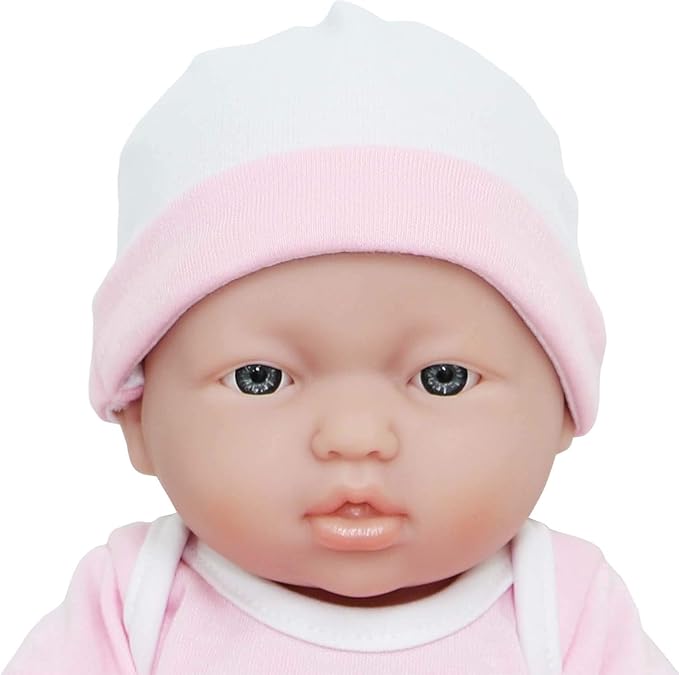 JC Toys - La Newborn Nursery | 25 Pieces Layette Deluxe Gift Set | 12" Life-Like Posable Vinyl Baby Doll w/ Accessories | Pink | Ages 2+ (18348)