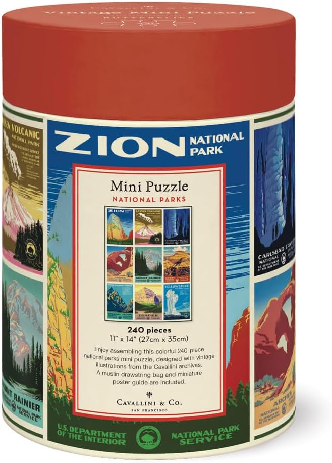 Cavallini 240 Piece Puzzle, National Parks (PZLMINI/NP)