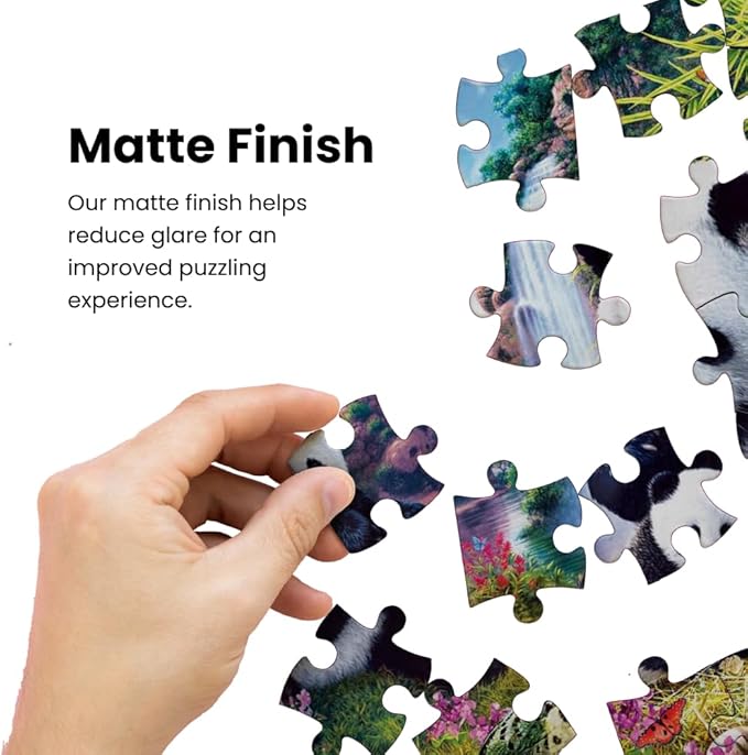 MasterPieces - 500 Piece Jigsaw Puzzle, Glows in The Dark, Hidden Images, Dinosaur Valley, Fun for Adults, Family, Kids, 15" x 21"