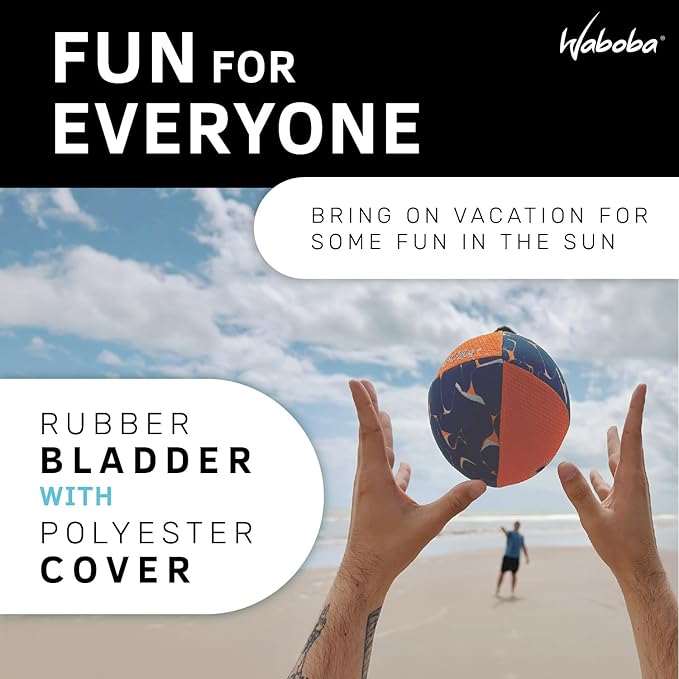 Waboba Sport Water Football – Perfect Beach Essential Toy for Pool & Beach Games – Waterproof Skin & Non-Slip Grip – 9 Inch Football for Kids & Adults Ages 8 & Up - Green