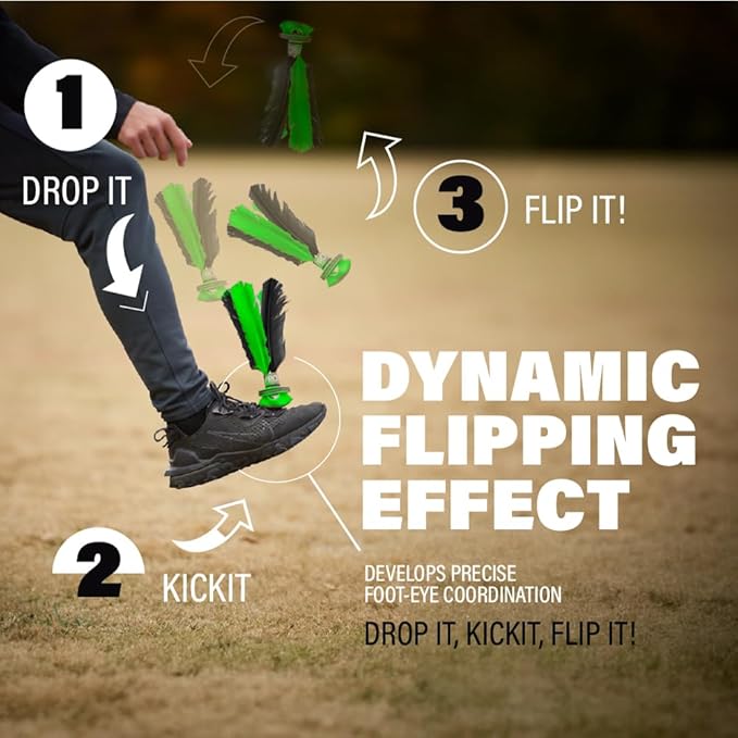 Kickit | The Original Birdie Soccer PRO Trainer | Play Outdoors, Indoors or Backyard, Beach or Tailgate, All Ages Fun & Travel Friendly (Black & Red)
