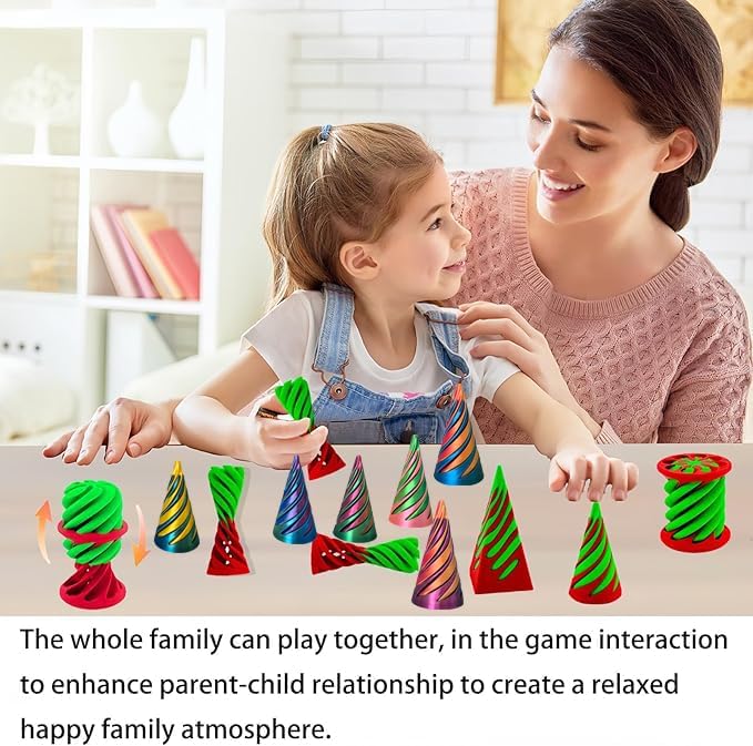 Valentines Day Gift for Kids 6 Packs Impossible Cone,Impossible Cones passthrough Impossible Pyramid for Relaxing,Spiral Fidget Toy passthrough Impossible Cone,Birthday for Adults & Kids