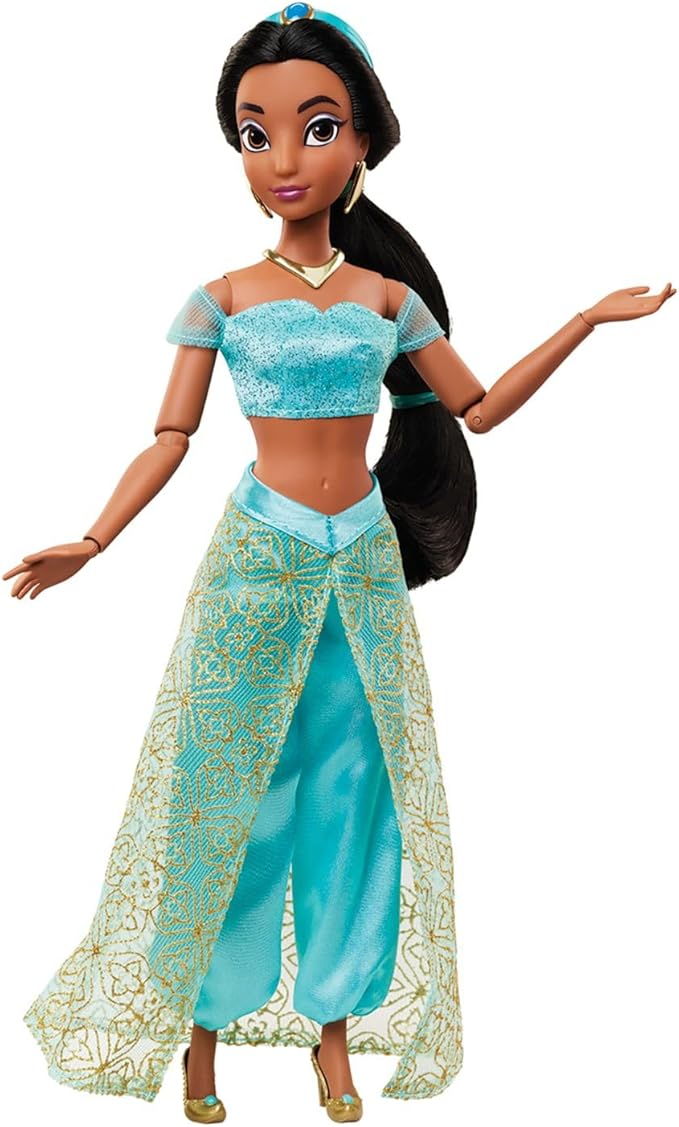 Disney Store Official Jasmine Story Doll - 11 Inches - Includes Coloring Book and Additional Dress, Princess Doll in Classic Outfit, Disney Princess Toys for Girls