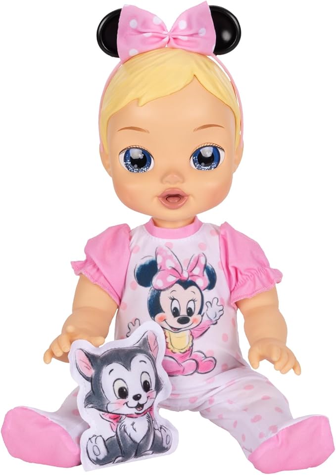 Disney Darlings 13-Inch Interactive Baby Doll – Magical Lights, Sounds, Music & Wand – Minnie-Inspired Nurturing Doll with Accessories – Multiple Skin Tones, Eye Colors – Ages 2 and Up
